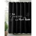 thumbnail image 2 of Black Kitchen Small Stall Shower Curtain, Waterproof Shower Curtains for Bathroom, Spring Floral Love Heart Washable Fabric Cloth Bath Curtain for Bathtub Decoration with Hooks 36x72 Inches, 2 of 6
