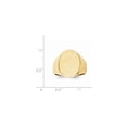 thumbnail image 5 of Solid 14k Yellow Gold Big Heavy Men's Engravable Signet Ring (20mm) - Size 10, 5 of 5