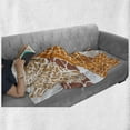 thumbnail image 6 of Giraffe Soft Flannel Fleece Throw Blanket, Sketch of a Family Safari Wildlife in Tall Animal Zoo Camouflage, Cozy Plush for Indoor and Outdoor Use, 50" x 60", Orange White Brown, by Ambesonne, 6 of 6