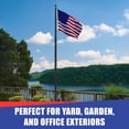 thumbnail image 6 of Super Tough USA-Made 20ft Heavy Duty Flag Pole for Outside House - Black Anodized - Residential In-Ground Flagpole - 3-Section High-Grade Aluminum - Includes All Accessories, 6 of 7