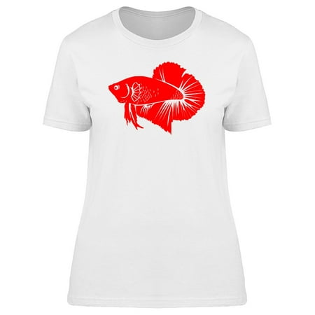Red Siamese Fighting Fish Tee Women's -Image by