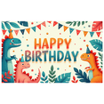 thumbnail image 2 of Yatrandify Dinosaur Theme Birthday Banner Colorful Design Happy Birthday Banner Kids Party Decoration for Birthday Celebration Indoor Use Photo Shoot, 2 of 8