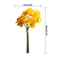 thumbnail image 2 of Ramo de narciso artificial Decoración floral falsa Hogar Oficina Tela de seda Adorno de ramo de narcisos, Amarillo 3 piezas AweSitey HA7003-02B, 2 of 6