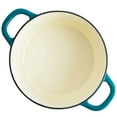 thumbnail image 4 of Crockpot Artisan 7 Quart Round Enameled Cast Iron Dutch Oven with Lid in Teal, 4 of 6