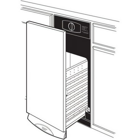 GE - 1.4 Cu. Ft. Built-In Trash Compactor - White