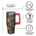 thumbnail image 3 of 30oz Xmas Tumbler with Lid and Straw, Stainless Steel Cup with Handle Snowflakes Travel Mug, Holiday Presents, 3 of 5