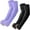 2 Pairs - Black+purple, variant on Arm Sleeves with Thumb Hole, UV Sun Protection Cooling Compression Cover Sports for Men/Women