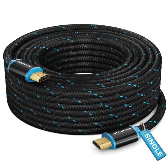 Maximm HDMI Cable 4K 40 Foot High Speed 18Gbps 2.0 Cables HDMI 2.0 Cable 4K@60Hz HDR, 3D, 2160P, 1080P, Ethernet, HDCP 2.2, ARC Braided HDMI Cord 40Ft