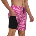 thumbnail image 3 of Picia Leopard pattern Mens Swim Trunks with Compression Liner Stretch Beach Shorts Quick Dry with Zipper Pockets No-Chafing Board Shorts-XX-Large, 3 of 9