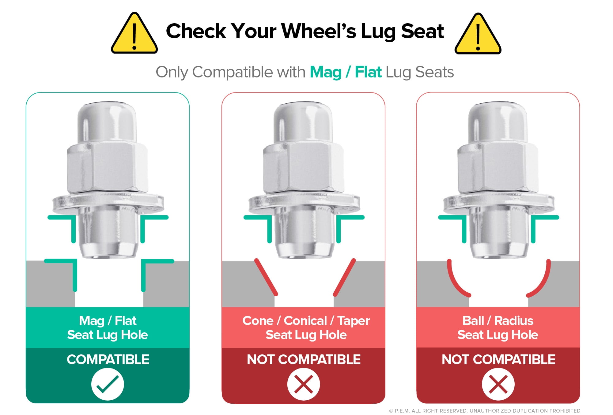 20pcs Chrome Cragar Mag Lug Nuts with Washer, 7/16x20 RH, 0.71in Shank Length, 1.73in Total Length, 21mm or 13/16 Hex - Compatible with Buick Chevy Pontiac (See Listing for Exact Year Model)