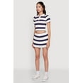 thumbnail image 4 of Womens Daisy Classic Fit Striped Cropped Polo Shirt, 4 of 5