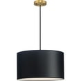 thumbnail image 5 of Progress Lighting Markor Collection 3-Light Pendant Ceiling Light, Brushed Nickel/Matte Black/Vintage Brass, Black Parchment Shade, 5 of 17