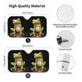 thumbnail image 3 of KAKALAD Funny Frog 02 Universal Windshield Car Sun Shades Accordion Folding Auto Aluminum Sunshade 51"x 27.5", 3 of 9