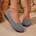 thumbnail image 4 of CQONEPT Womens Ballet Flats Business Office Work Dress Shoes Low Wedge Round Toe Slip Ons Comfortable Dressy Casual Flats Shoes Gray 37, 4 of 6