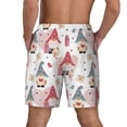 thumbnail image 2 of Lsque Mens Swim Trunks Gnome With Love Letter Pattern - Bathing Suit Compression Liner - Beach Swim Shorts Swimwear - (S-3XL) - Stretch Quick Dry -Large, 2 of 9