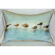 Betsy Drake HJ024 Avocets Art Only Pillow 15''x22''