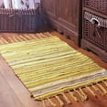 thumbnail image 3 of Nvzi Rag Rug, Machine Washable Cotton Reversible Rag Rug Hand Woven Multi Color Striped Area Rug Floor Rugs for Bedroom, Living Room, Kitchen and Laundry Room (20" x 31", Yellow), 3 of 4