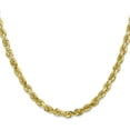 thumbnail image 2 of Solid 14K Yellow Gold 5.2mm Diamond-cut Quadruple Rope Lobster Lock Chain - 24", 2 of 8