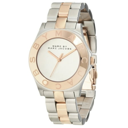 Marc by Marc Jacobs Women's MBM3129 Blade Rose Gold Tone Bezel Silver Dial Two Tone Stainless Steel Bracelet Watch