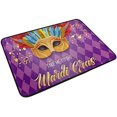 thumbnail image 2 of GZHJMY Mardi Gras Door Mats Non-Slip Washable Indoor Outdoor Entrance Welcome Floor Mat for Kitchen Bathroom Bedroom Home Decor, 23.6"x15.7", 2 of 7