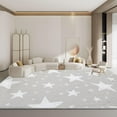thumbnail image 2 of Area Rugs Light Gray Rectangle Carpet, Painting Style Stars Design Non Slip Rug, For Dining Room Backyard Decor Carpet, For Kids Teen Boys Women Men Flannel Rug, 2 of 7