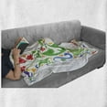 thumbnail image 6 of Letter B Soft Flannel Fleece Blanket, Capital with Spring Herbs Flowers Petals Leaves Nature Harvest Swirls Vivid Image, Cozy Plush for Indoor and Outdoor Use, 50" x 60", Multicolor, by Ambesonne, 6 of 6