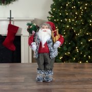 Northlight 18 Standing Santa Christmas Figure Carrying Presents and a Sled