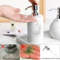 thumbnail image 3 of Luxspire Soap Dispenser, Marble White Lotion Soap Dispenser Bottle, Refillable Shampoo Container, Stainless Steel Pump Hand Soap Resin Dispenser for Bathroom, Kitchen, 10.8oz/320ml - Gravel White, 3 of 13