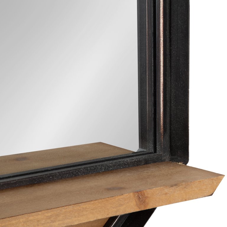 Metal Mirror with Shelf - Large