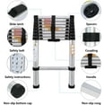thumbnail image 3 of Telescoping Ladder 8FT Aluminum Telescoping Extension Ladder, Collapsible Ladder Attic Ladder Rv Ladder, Portable Telescopic Ladder for Outdoor Working & Household Use, Folding Ladder 330lb Capacity, 3 of 7