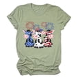 thumbnail image 4 of Icvfdpl Women Independence Day Printed Cow Printed Round Neck Short Sleeve T Shirt Top Stylish Female Streetwear, 4 of 4