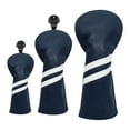 thumbnail image 3 of Cubierta de cabeza de madera de Golf Sunnimix 3 uds cuero PU impermeable Azul oscuro, 3 of 8