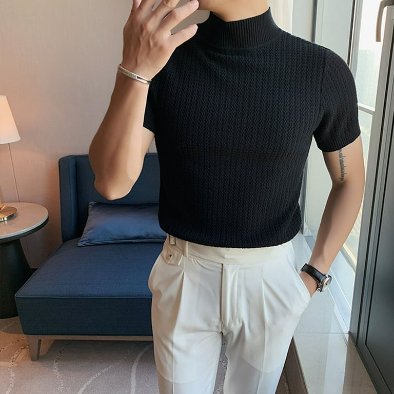 Salmon turtleneck mens cheap