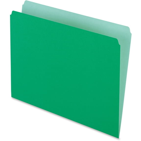 "Colored File Folders, Straight Tab, Letter Size, Green/light Green, 100/box | Bundle of 5 Boxes"