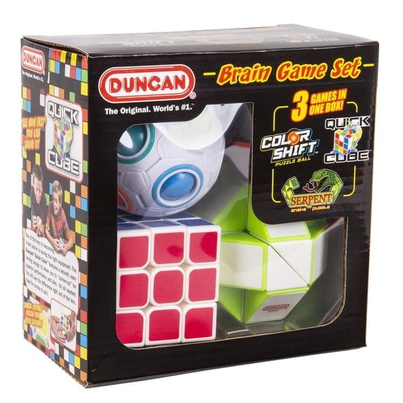 Duncan Brain Game Combo Set - 3 Great Brain-Teaser Puzzles (Color Shift, Quick Cube & Sperpent)