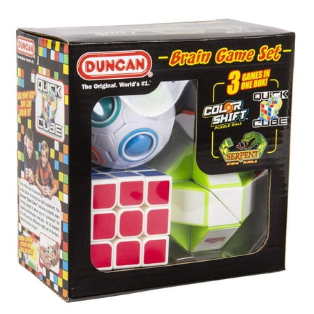 Duncan Brain Game Combo Set - 3 Great Brain-Teaser Puzzles (Color Shift Quick Cube & Sperpent)