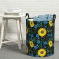 thumbnail image 5 of Goofa Sunflowers And Blue Flower Printed Circular Hamper,Laundry Basket with Handles,Storage Baskets Foldable,Large Capacity Laundry Hamper-Small, 5 of 8