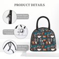 thumbnail image 4 of Horeoi Coffee Lover Print Pattern Large Insulated Lunch Bag for Work, School, Picnic - Waterproof, Durable Oxford Cloth, Comfortable Handle-Black, 4 of 9