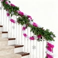 thumbnail image 4 of Christmas Tinsel Garland 7.5 Ft Shiny Hanging Metallic Twist Garland for Home Tree Door Mantle Stair Indoor Outdoor Holiday Xmas Party Decor (Hot Pink), 4 of 6
