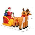 thumbnail image 2 of Gymax 7.5ft Inflatable Santa Reindeer Sled Christmas Decoration w/ LED Lights, 2 of 10