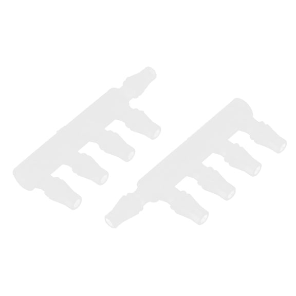 Unique Bargains Aquarium Fish Tank Plastic 4-Way Manifold Tube Splitter Air Valve 2pcs