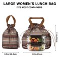 thumbnail image 5 of Boho Bohemia Geometric Line Art Drawstring Lunch Bag Women - Drawstring Lunch Bag Insulated for Work Office - Stain-Resistant Large Lunchbags for Women with Multi-Pockets, 5 of 6