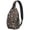 Boho Dog Aesth, variant on Cow Lovers Sling Backpack, Rustic Farmhouse Black and White Cow Print Crossbody Bag, Cute Buffalo and Bull Pattern for Outdoor Use
