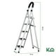 thumbnail image 5 of Escalera Tipo Tijera Plegable de Acero Con 5 Escalones De Goma Antideslizante Para Hogar blanco, 5 of 6