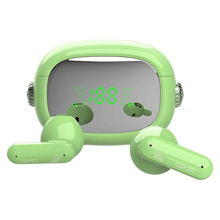 JOGZMZ Bluetooth Headphones Touches LED Digital Display Screen 5.3 Bluetooth Chip HIFI Stereo Surround Sound Intelligent Noise Reduction Low Latency