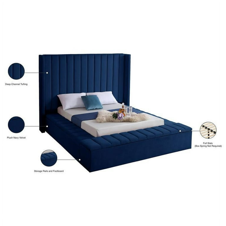 Meridian Furniture Kiki Velvet Full Bed Meridian Furniture Kiki Velvet Full Bed