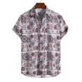 thumbnail image 1 of Vintage Short Sleeve Shirt Men Hawaiian Shirt 2022 Summer New Floral Print Beach Shirts Men Clothing Camisa Hawaiana Hombre Xxl, 1 of 4