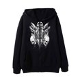 thumbnail image 4 of Sudadera de calavera oscura de otoño/invierno para mujer, sudadera con capucha para hombre y mujer, sudadera gótica de pareja Harajuku, sudadera con cremallera de gran tamaño Pompotops FGAJ22506, 4 of 9