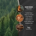 thumbnail image 2 of WoodWick Scented Trilogy Ellipse Candle, Fireside | Redwood | Sandalwood Clove, 16oz, 2 of 6