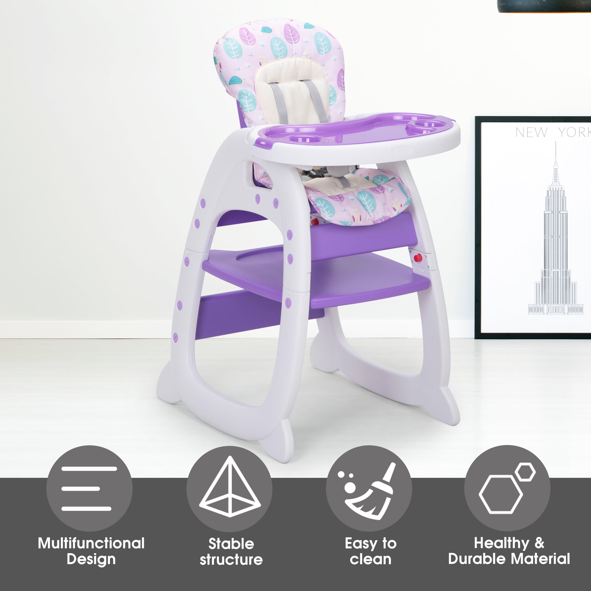 TOBBI 3 in 1 High Chair for Babies and Toddlers Table and Chair